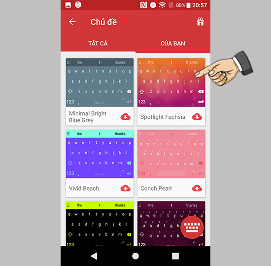 Chọn chủ đề